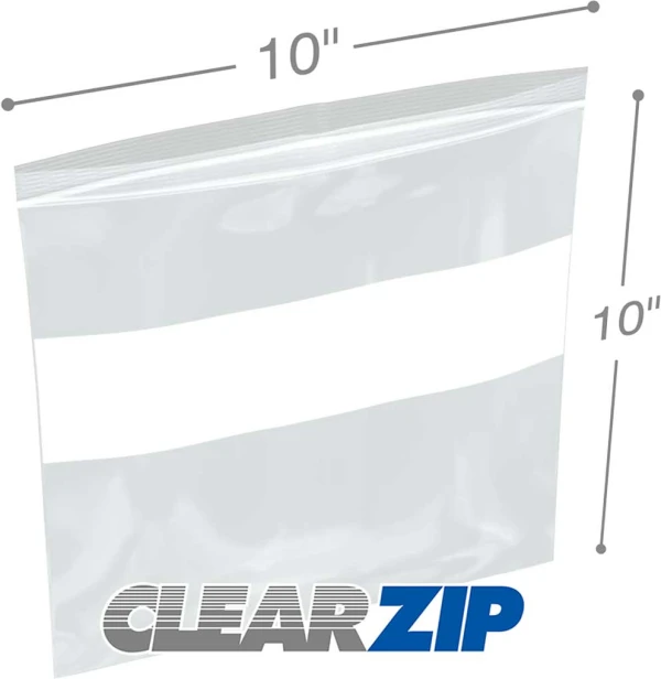 10 x 10 2 mil ClearZip Whiteblock