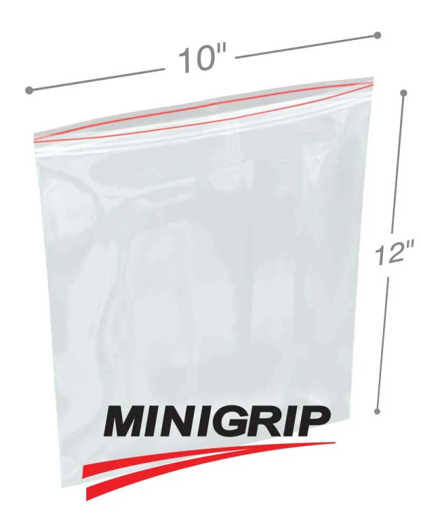 10x12 2Mil Minigrip Reclosable Plastic Bags