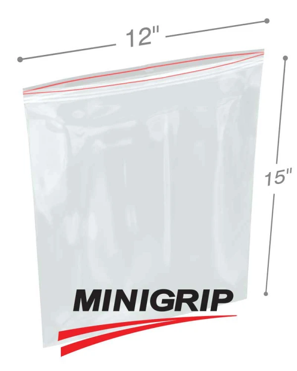 12x15 4Mil Reclosable MiniGrip Poly Bag
