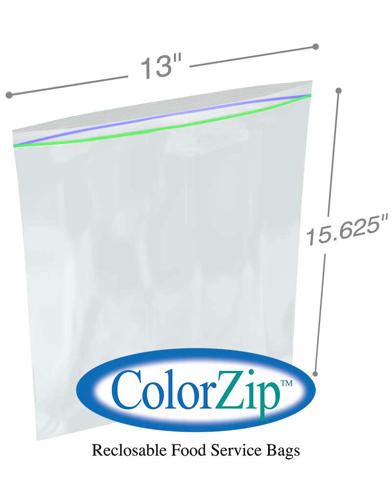 Minigrip COLORZIP Food Storage Bags Jumbo Two Gallon Storage Double Zipper;