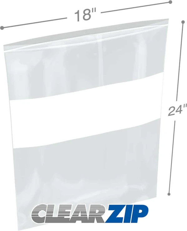 18 x 24 4 mil ClearZip Whiteblock