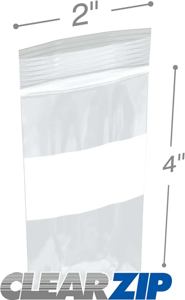 2 x 4 2 mil ClearZip Whiteblock