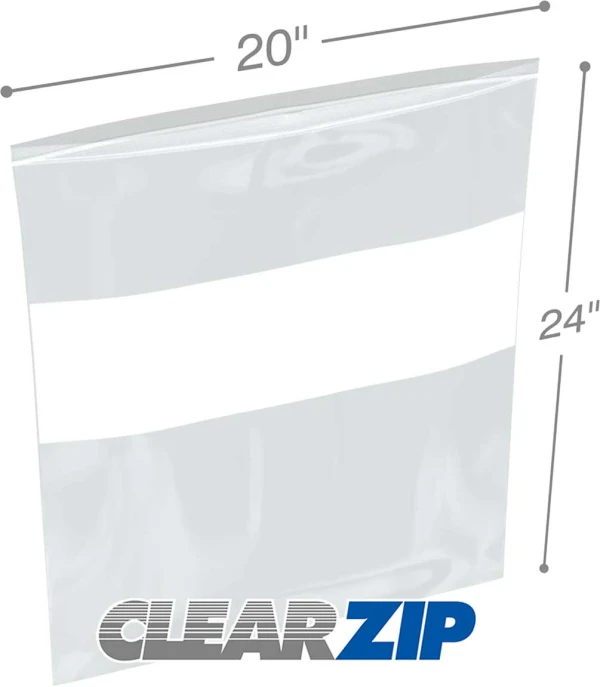 20 x 24 4 mil ClearZip Whiteblock