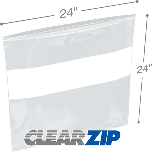 24 x 24 4 mil ClearZip Whiteblock