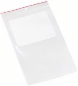 5x8 4-Mil Whiteblock Reclosable Plastic Bags with Hanghole