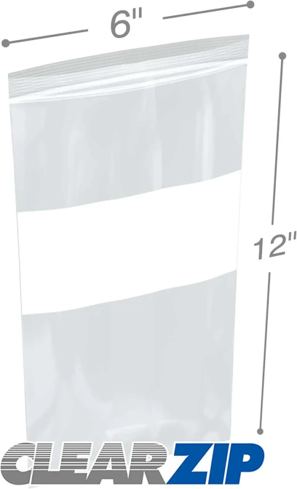 6 x 12 4 mil ClearZip Whiteblock