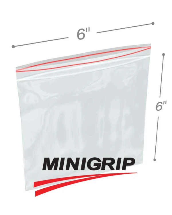 6 x 6 2 Mil Resealable Poly Bags