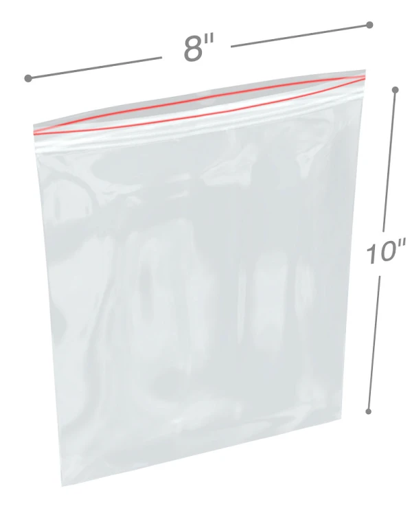 Double Zip 8 x 10 6 Mil Resealable Poly Bags