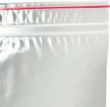 Offset Lip & Zipper of Double Zip 9 x 12 4 Mil Resealable Poly Bag