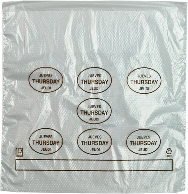 10 x 8.5 + 2 + 2 Saddle Pack Portion Control Bags Printed Thursday