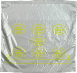 10" x 8.5" + 2" + 2" Saddle Pack Portion Control Bags Printed "Tuesday"
