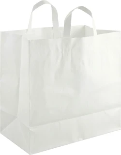 22" x 14" x 15.25" x 14" Fast Take Soft Loop Handle Takeout Bag