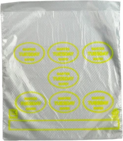 6.5" x 7" + 1.75" + 1.75" Saddle Pack Portion Control Bags Printed "Tuesday"