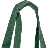 10 x 7 x 11 + 7 Hunter Green Non Woven 6 Bottle Wine Tote Handle