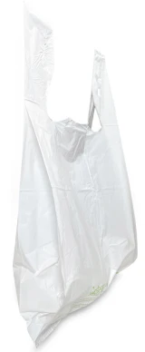 11.5 x 6.5 x 21 Earth Friendly 0.65 Mil T-Shirt Carry Out Bags Side Gusset