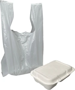 11.5" x 6.5" x 21" High Density T-Shirt Bags 0.65 Mil Large