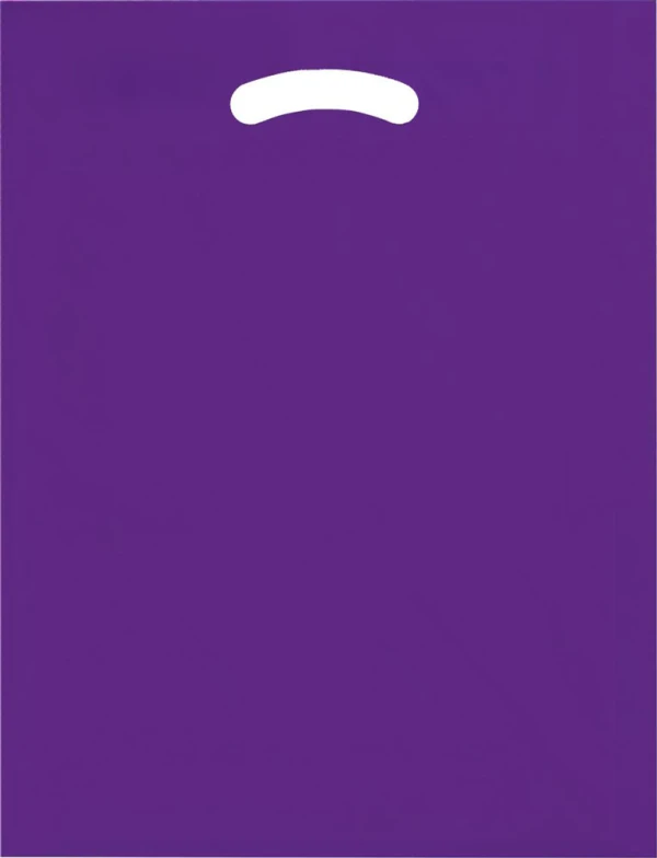 Purple 12 x 15 + 3 2.5 Mil Retail Shopping Bags