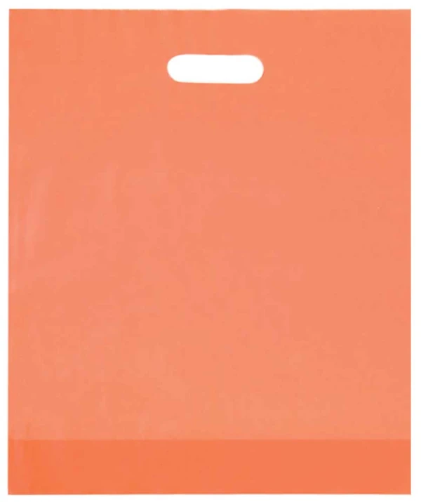 12 x 15 Tangerine Frosted Die Cut Handle Bags