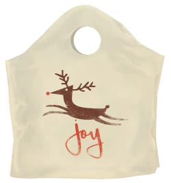 12" x 16" + 3" Super Wave Holiday Shopping Bags - Joy themed