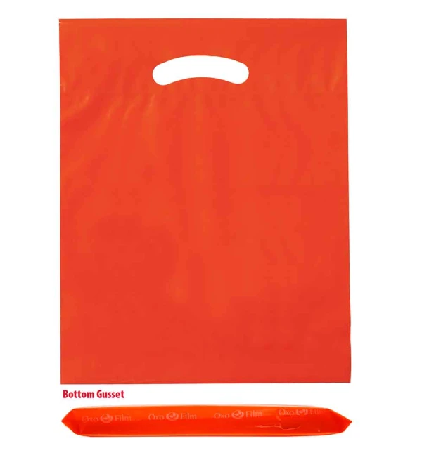 12 x 16 Orange Die Cut Handle Bags
