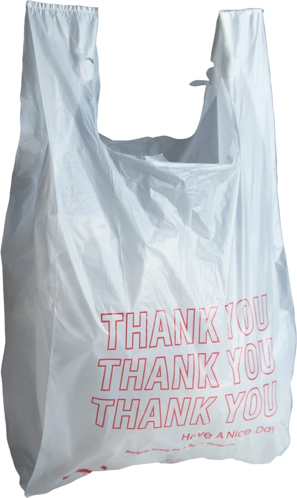 12 x 7 x 23 HDPE Plastic Thank You Take Out Bags