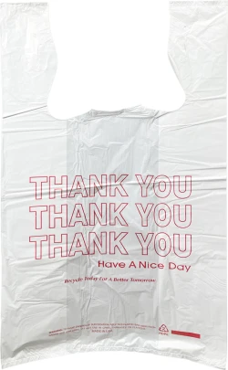 12" x 6.5" x 22" Thank You Shopping Bags 0.5 Mil