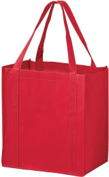 12 x 8 x 13 + 8 Red Non Woven Tote