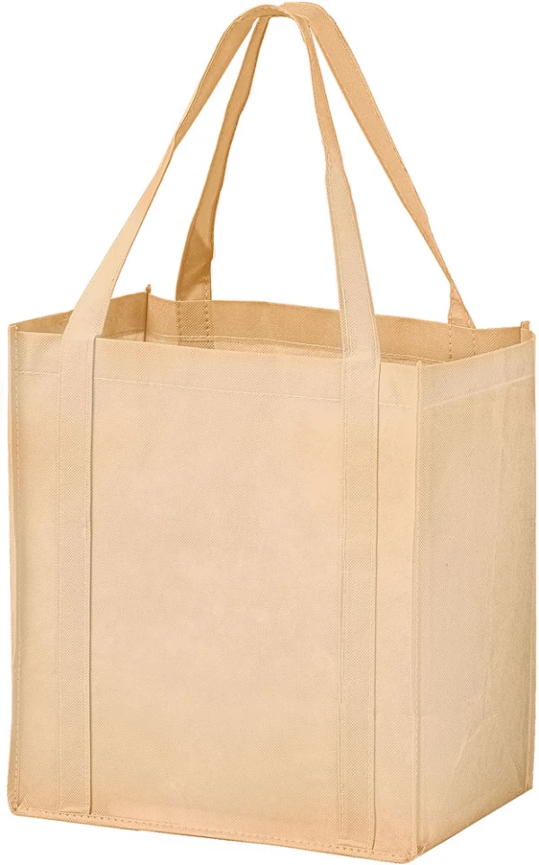 12 x 8 x 13 + 8 Tan Non Woven Tote