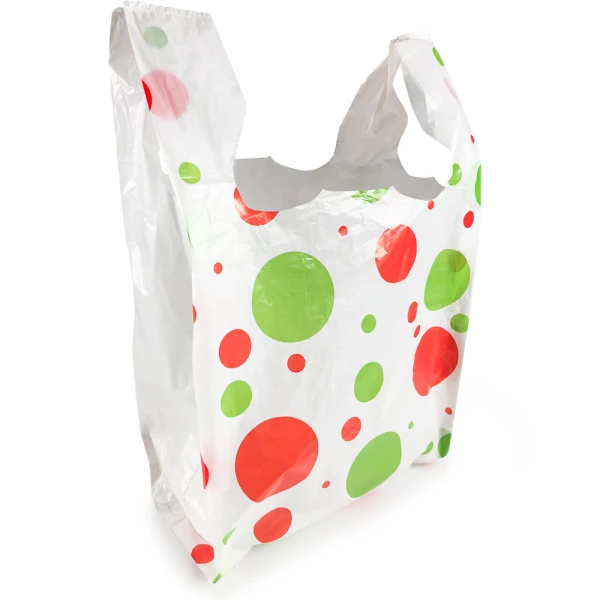 12 x 7 x 22 christmas shopping t shirt bags dot design