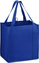 13 x 10 x 15 + 10 Royal Blue Heavy Duty Non-Woven Grocery Tote Bag