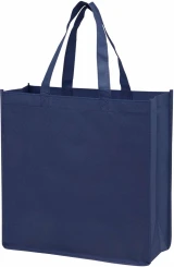 13 x 5 x 13 + 5 Navy Blue Non Woven Grocery Tote Bag