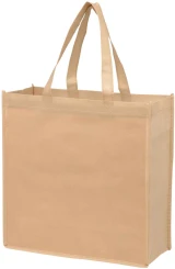 13 x 5 x 13 + 5 Tan Non Woven Grocery Tote Bag