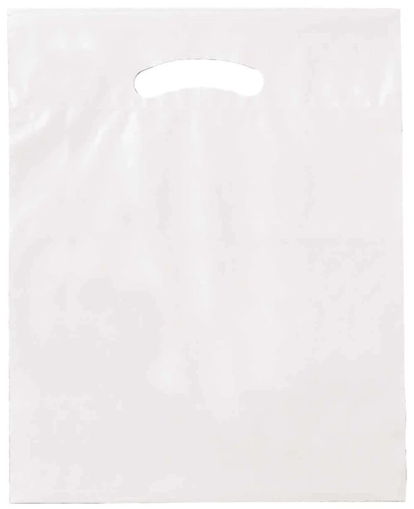 15 x 19 plus 3 Clear Fold Over Die Cut Handle Bags