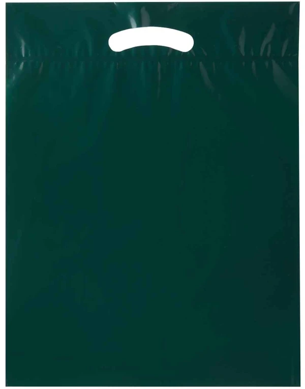 Hunter Green 15x19+3 2.5 Mil Hunt Retail Shopping Bags