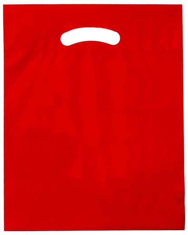 Red 15x19+3 2.5 Mil Retail Shopping Bags