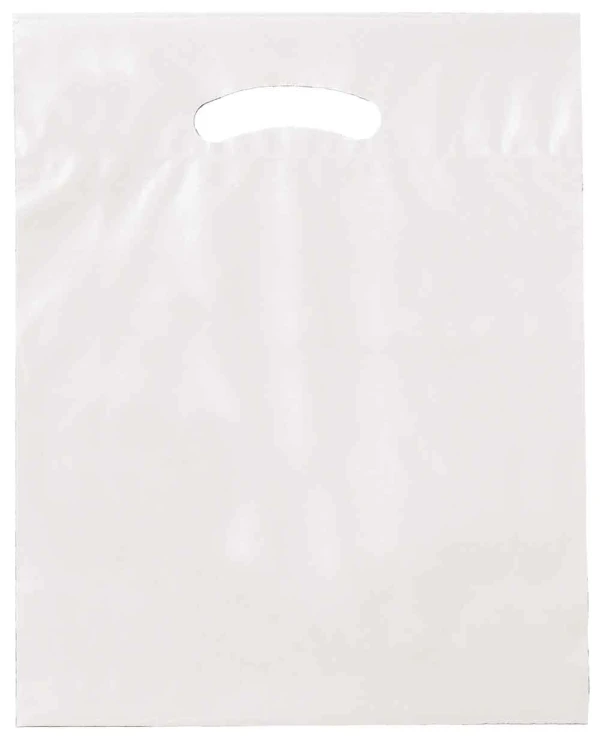 White 15x19+3 2.5 Mil Retail Shopping Bags