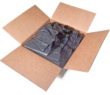 15 x 7 x 26 Black HDPE Plastic T-Shirt Carry Out Bags