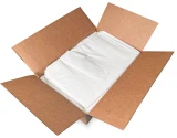 16 x 4 x 22.5 White Die-Cut Kidney Shaped Handle Plastic Retail Merchandise 1.25 Mil Bags