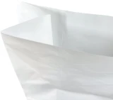 16 x 4 x 22.5 White Die-Cut Kidney Shaped Handle Plastic Retail Merchandise 1.25 Mil Bags