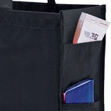 16 x 6 x 12 + 6 Black Non Woven Tote