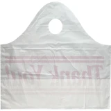 Back of 18 x 16 + 9 Super Wave Plastic Restaurant Bags