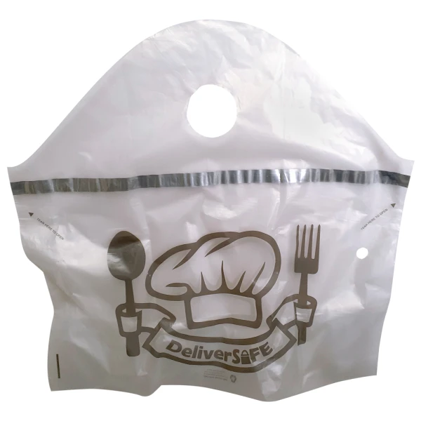18 x 20 + 9 Tamper Proof Food Delivery Wave Top Bags