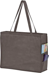 20 x 6 x 16 + 6 Black Non Woven Tote