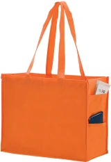 20 x 6 x 16 + 6 Orange Non Woven Tote