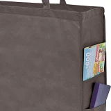 20 x 6 x 16 + 6 Black Non Woven Tote