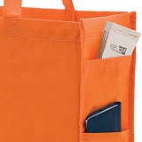 20 x 6 x 16 + 6 Orange Non Woven Tote