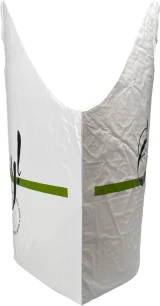 21x18+10 Super Wave Top Carry Out Bags Side