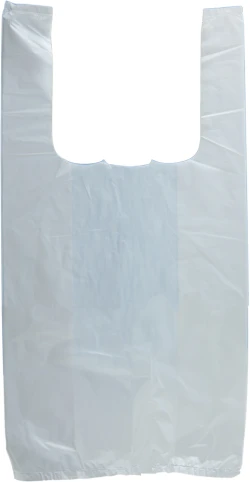 6" x 4" x 15" White T-Shirt Bags 0.65 Mil