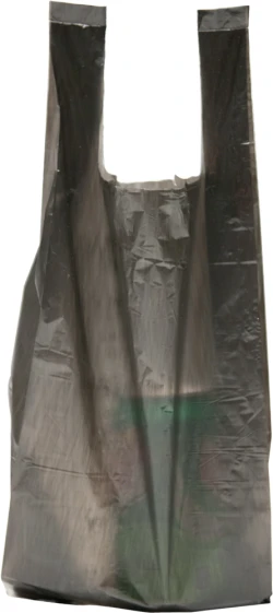 6" x 4" x 15" Black T-Shirt Bags 0.65 Mil Extra Small