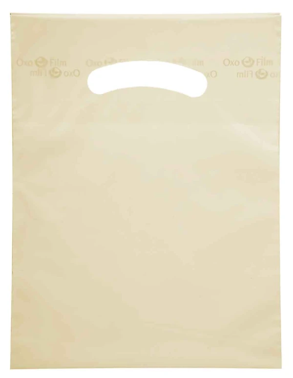 7.5 x 10 ivory fold over die cut handle bags